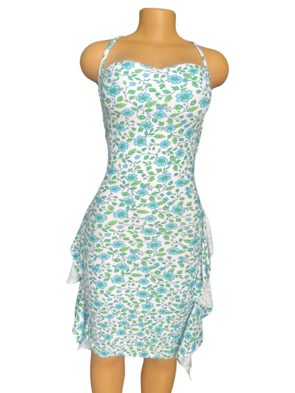 "Blue and green Blossom Breeze Dress"